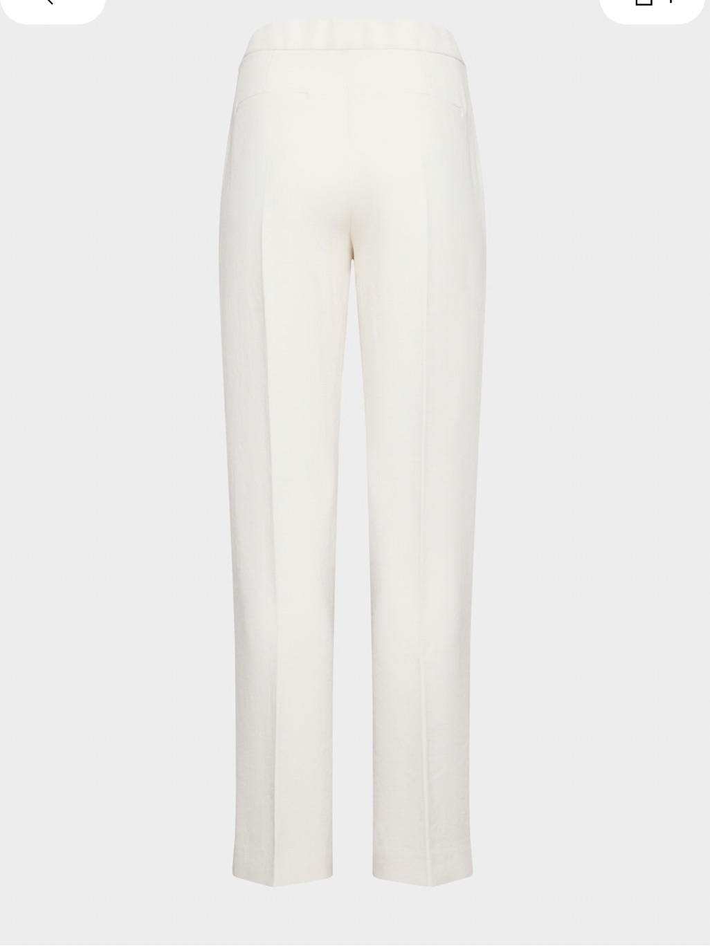 Wilfred Aritzia Limitless Pant White Crepe Wide Leg Trouser Size 4
